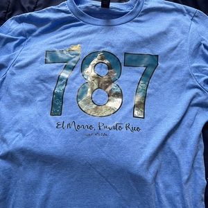 Puerto Rico El Morro 787-Mi Isla Tshirt, soft anvil feel, medium